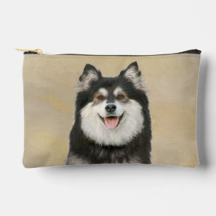 Finnish Lapphund Painting Black and Tan Dog Art Accessory Pouch