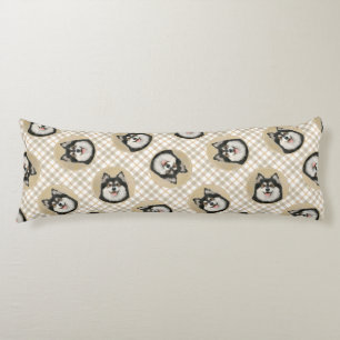 Finnish Lapphund Painting Black and Tan Dog Art Body Cushion