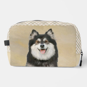 Finnish Lapphund Painting Black and Tan Dog Art Dopp Kit