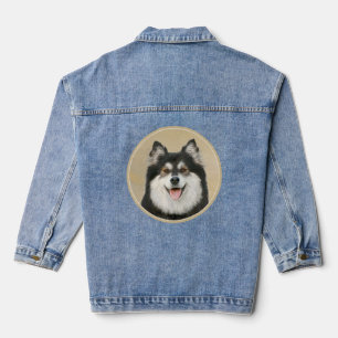 Finnish Lapphund Painting - Cute Original Dog Art Denim Jacket