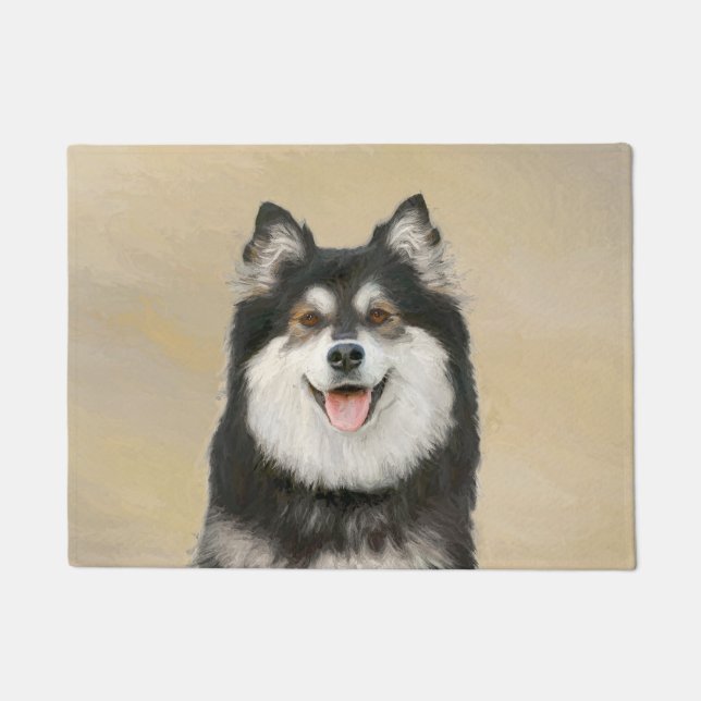 Finnish Lapphund Painting - Cute Original Dog Art Doormat (Front)