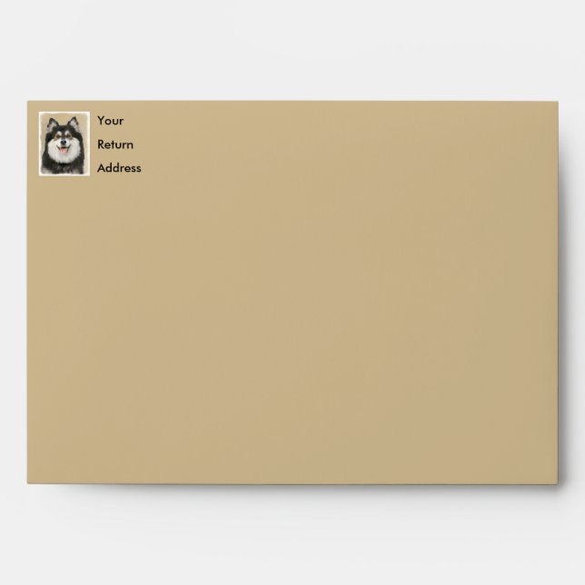 Finnish Lapphund Painting - Cute Original Dog Art Envelope (Front)