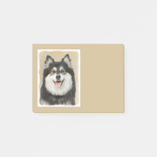 Finnish Lapphund Painting - Cute Original Dog Art Post-it Notes
