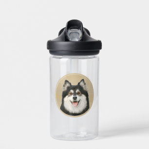 Finnish Lapphund Painting - Cute Original Dog Art Water Bottle