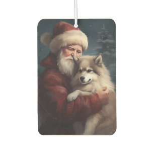 Finnish Lapphund Santa Claus Festive Christmas Car Air Freshener