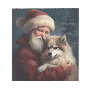 Finnish Lapphund Santa Claus Festive Christmas Notepad