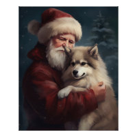 Finnish Lapphund Santa Claus Festive Christmas