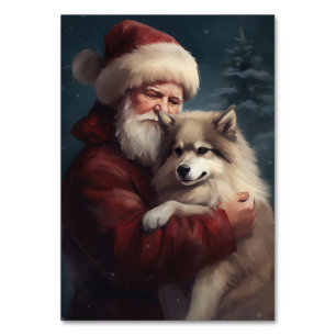 Finnish Lapphund Santa Claus Festive Christmas Table Number