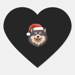 Finnish Lapphund Ugly Sweater Christmas Classic T- Heart Sticker