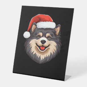 Finnish Lapphund Ugly Sweater Christmas Classic T- Pedestal Sign