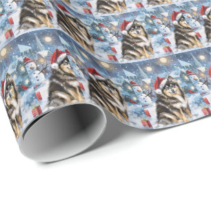 Finnish Lapphund Winter Wonderland Christmas Joy Wrapping Paper