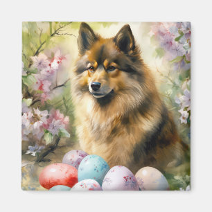 Finnish Lapphund with Easter Eggs Magnet