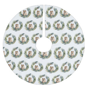 Finnish lappund Christmas Wreath Festive Pup Brushed Polyester Tree Skirt