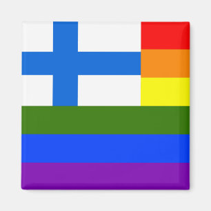 FINNISH LGBT RAINBOW FINLAND FLAG MAGNET