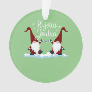 Finnish Merry Christmas Finland Gift Tee Hyvaa Jou Ornament