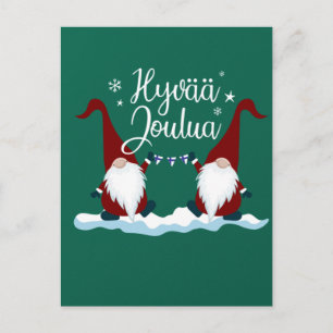 Finnish Merry Christmas Finland Gift Tee Hyvaa Jou Postcard