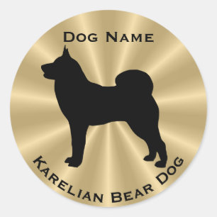 Finnish National Treasure Karelian Bear Dog Classic Round Sticker