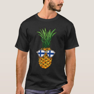 Finnish Pineapple Finland Flag Sunglasses Summer T T-Shirt
