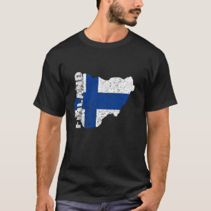 Finnish Pride Patriotic Finn Finland Map Finnish R T-Shirt