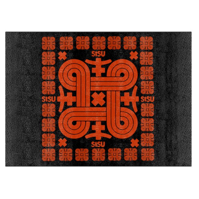 Finnish Sisu Art Cutting Board (Front)