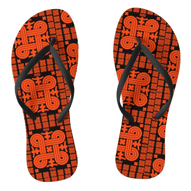 Finnish Sisu Art Flip Flops (Footbed)