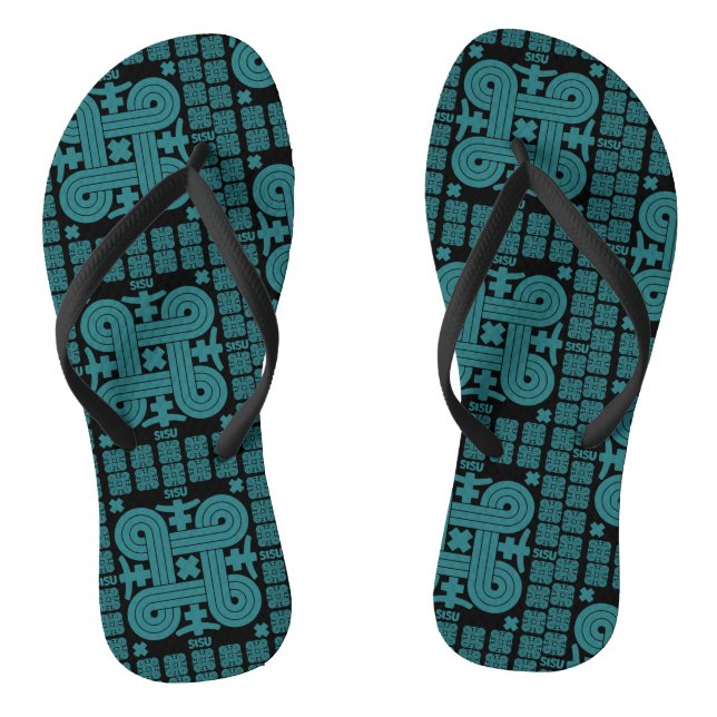 Finnish Sisu Art Flip Flops (Footbed)