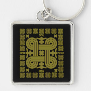 Finnish Sisu Art Key Ring