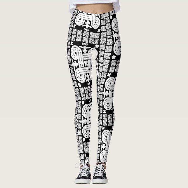 Finnish Sisu Art Leggings (Front)