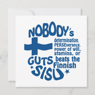 Finnish SISU invitation - customize!