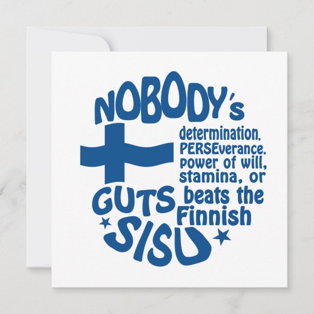 Finnish SISU invitation - customize! (Front)