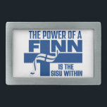 Finnish SISU Within Belt Buckle<br><div class="desc">The Power of a Finn is the SISU Within - a great item for the Finlander in your life.  Makes a perfect gift for Finnish friends and family proud of their Finnish Heritage.</div>