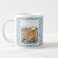 Finnish Spitz at Seashore Painting - Dog Art