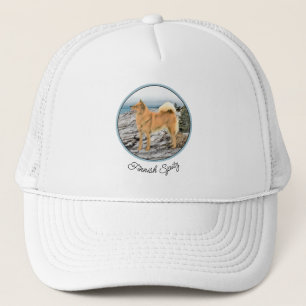Finnish Spitz at Seashore Painting - Dog Art Trucker Hat