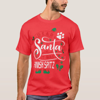 Finnish Spitz Dog Christmas Dog breed retro friend T-Shirt