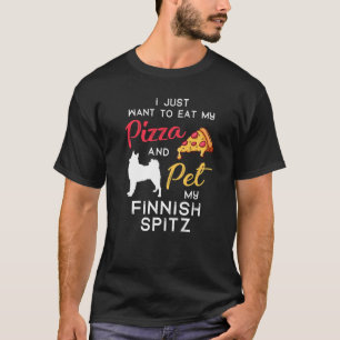 Finnish Spitz Dog Pizza Owner Christmas Birthday T-Shirt