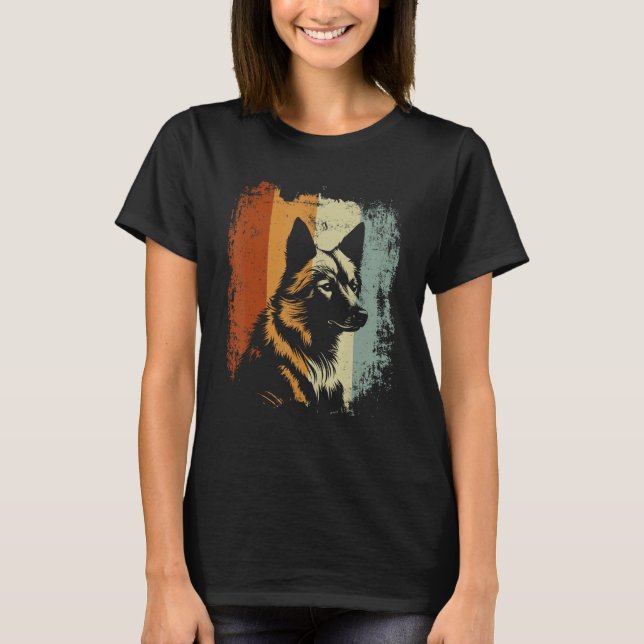 Finnish Spitz Dog Retro Design T-Shirt (Front)