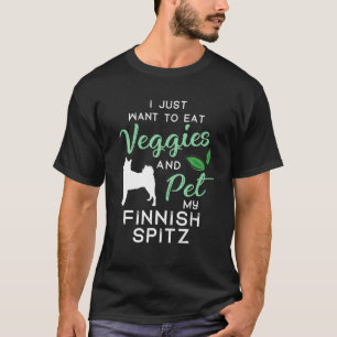 Finnish Spitz Funny Vegan Dog Lover Owner Xmas Bir T-Shirt