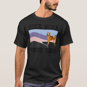 Finnish Spitz Hike More Worry Less Graphic Hiking T-Shirt