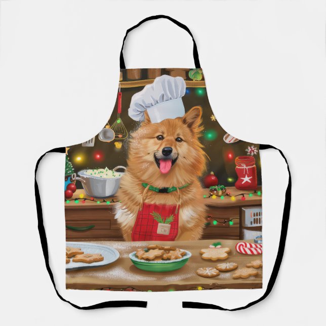 Finnish Spitz Holiday Baking: Festive Christmas Apron (Front)