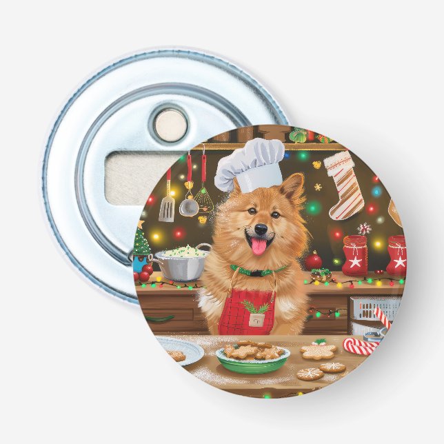 Finnish Spitz Holiday Baking: Festive Christmas Bottle Opener (Front)
