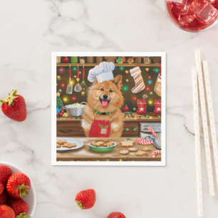 Finnish Spitz Holiday Baking: Festive Christmas Napkin