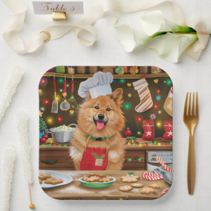 Finnish Spitz Holiday Baking: Festive Christmas Paper Plate