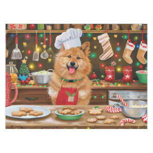 Finnish Spitz Holiday Baking: Festive Christmas Tablecloth