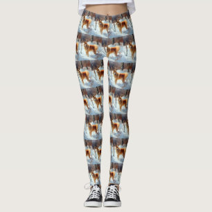 Finnish Spitz Let It Snow Christmas  Leggings