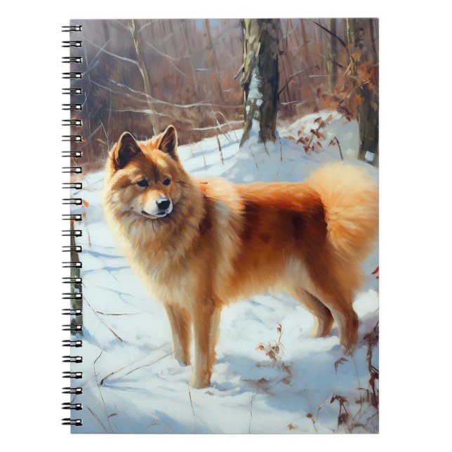 Finnish Spitz Let It Snow Christmas  Notebook (Front)