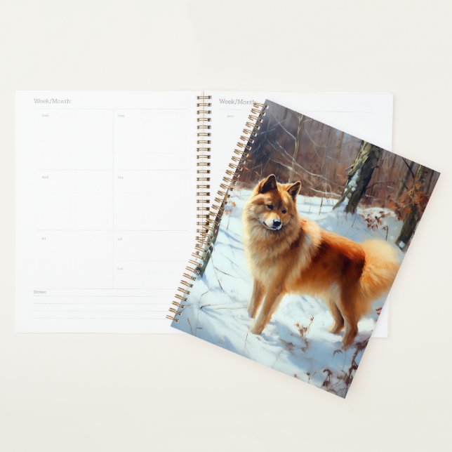 Finnish Spitz Let It Snow Christmas  Planner (Display)