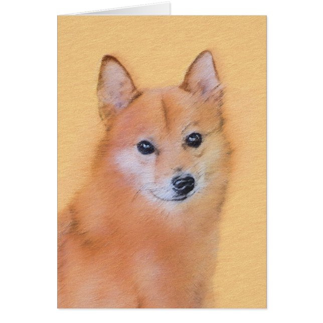 Finnish Spitz Painting - Cute Original Dog Art (Front)