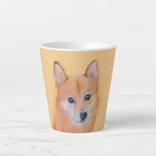 Finnish Spitz Painting - Cute Original Dog Art Latte Mug
