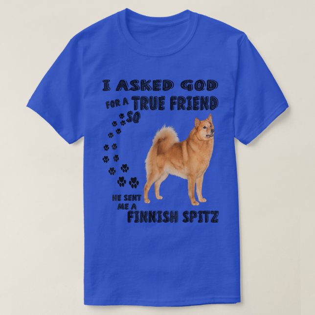 Finnish Spitz Quote Mom Dad Costume, Cute Finsk Sp T-Shirt (Design Front)