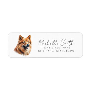 Finnish Spitz Return Address Labels